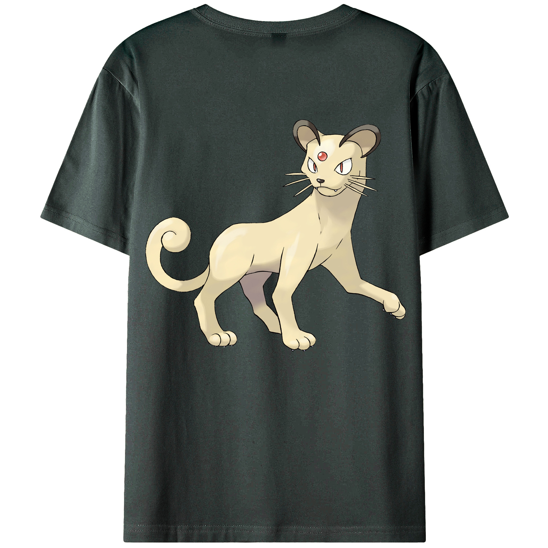 （画像用） ポケットモンスター Pokémon 綿100％ メンズ半袖Tシャツ（バックプリント） 通気性
